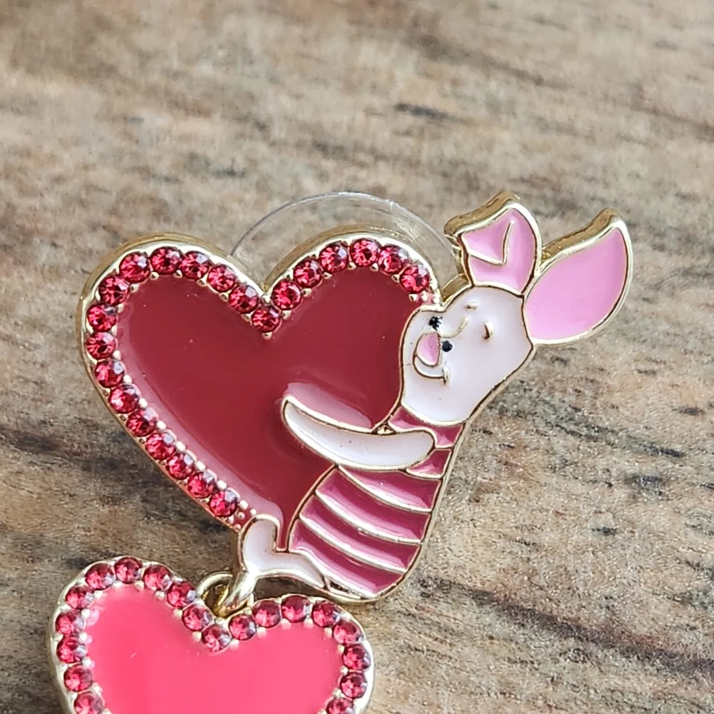 Disney Baublebar Piglet Heart Valentine's Day Earrings (NWOT)